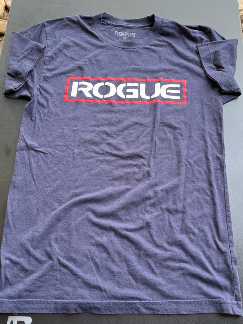 Rogue Navy Blue Short Sleeve Tee with White Snake & Star Graphic